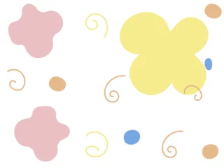 Gardinen Abstract spring background of flowers spots and doodles .Flat style illustration © Evgeniya