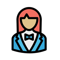  Lady Vector Icon easily modified

