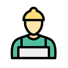 Carpenter Vector Icon easily modified

