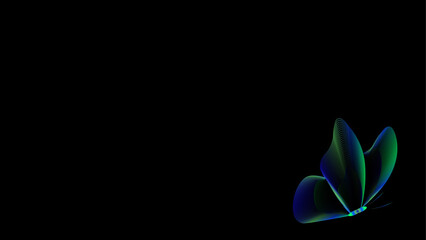 Concept of metaverse, virtual reality experience with abstract sphere, Shiny abstract butterfly futuristic wave vector illustration eps10 lines technology backgound