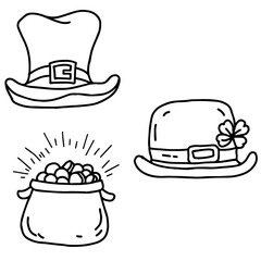 vector saint patrick day illustration set