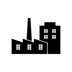 Obraz premium Factory vector icon on white background