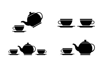 Tea vector icon on white background