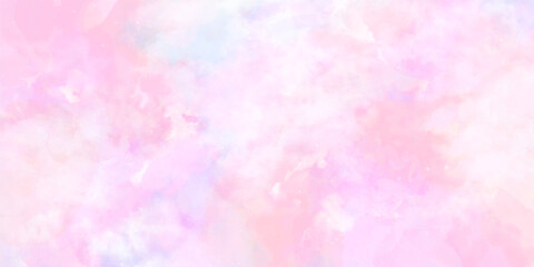 Fototapeta 淡い色合いの水彩イラストレーション背景 春の抽象画 ピンク 桜色 obraz