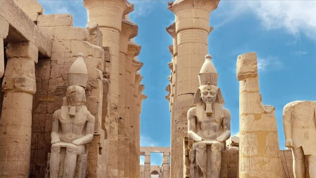 statue of pharaoh in luxor temple, luxor, egypt
