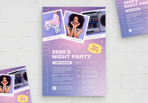 2000's Night Party Flyer Template