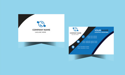 Business card template.Simple and clean business card design.