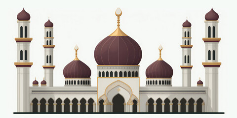 Fototapeta premium mosque design on white background