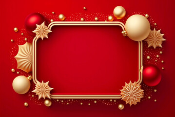 Christmas Border. Generative AI