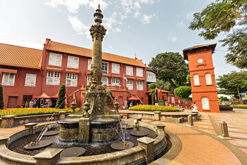 Queen Victoria Fountain at Dutch square in Melaka Malaysia