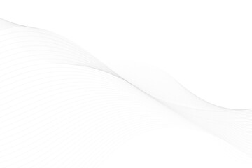 Abstract white and gray color, modern design stripes background with wave element. Vector illustration.	