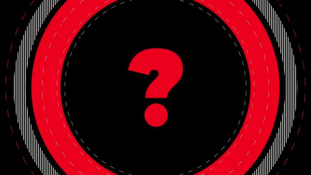 Question mark graphic element. flash banner design background 4k animation V1