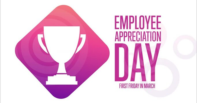 Employee Appreciation Day. Flat holiday animation. Motion graphic design. Loop footage.