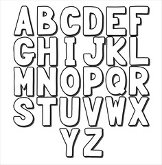 English alphabet. Vector (30)