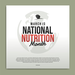 illustration of national nutrition month March