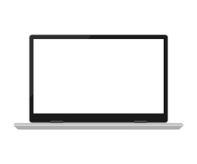 Illustration of a simple, easy-to-use laptop computer with a screen cut out