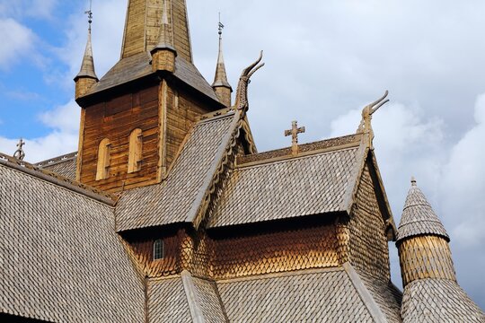 Lom Stavkirke - landmark of Norway