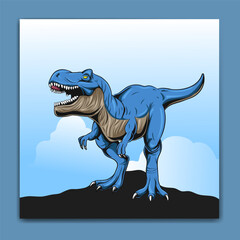 Fototapeta premium Tyrannosaurus Rex Vector Illustration Full Color
