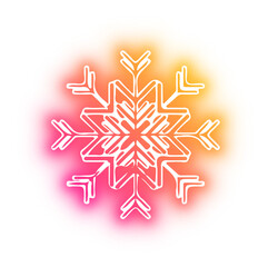 Collection of snowflake neon