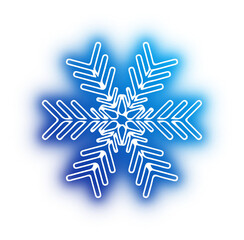 Collection of snowflake neon