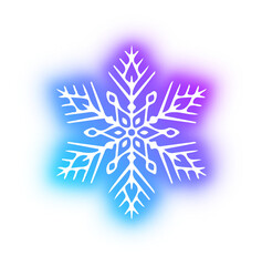 Collection of snowflake neon
