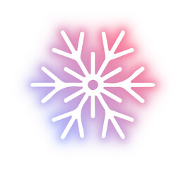 Collection of snowflake neon