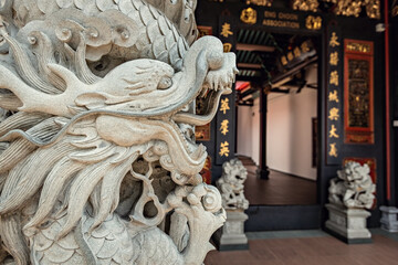 Dragon decoration in Chinese temple Malaysia