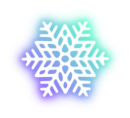 Collection of snowflake neon