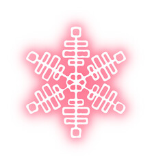 Collection of snowflake neon