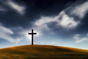 conceito de ressurreição: crucificação, cruz de Jesus cristo