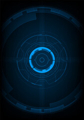 Mechanical technology automation. Abstract background digital networking. Futuristic computer engineering HUD interface