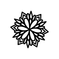 Black Flower Mandala 