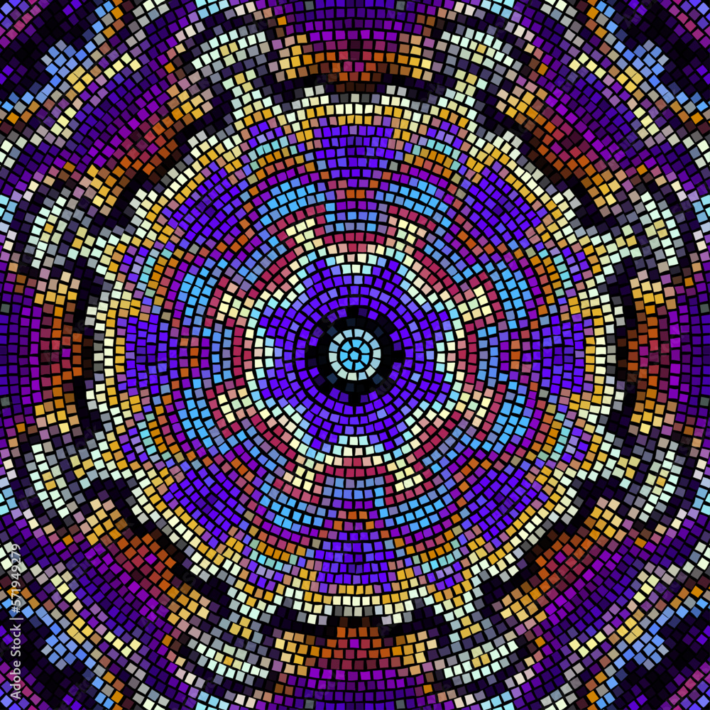 Aufkleber vector seamless mosaic art pattern. art background.