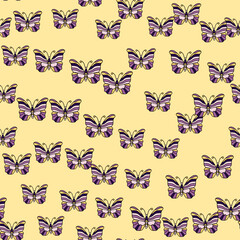 Seamless pattern with stylized butterflies.