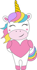 cute  baby unicorn vector illustration