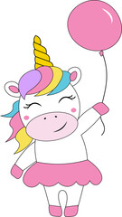 cute  baby unicorn vector illustration