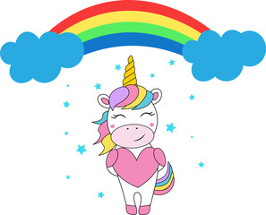 cute  baby unicorn vector illustration