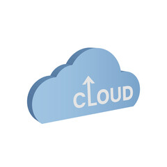 Containing database, Cloud computing icon vector set. Cloud technology. Data storage symbols. Internet networking sign.