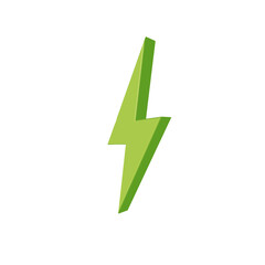  lightning, thunderbolt 3D icon. electric sign. 