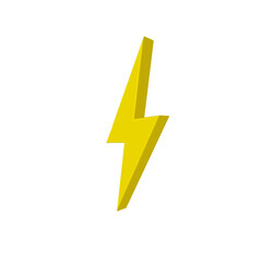  lightning, thunderbolt 3D icon. electric sign. 