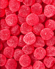Swedish Raspberry Flavored Jelly Candy Coated with Sugar, background