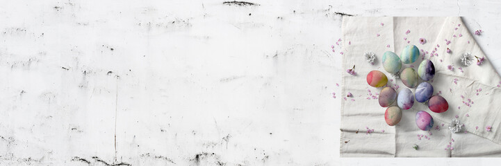 frühlingshafte Osterzeit / Banner / Textfreiraum