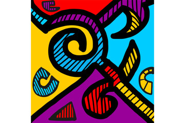 Colorful Psychedelic groovy Background