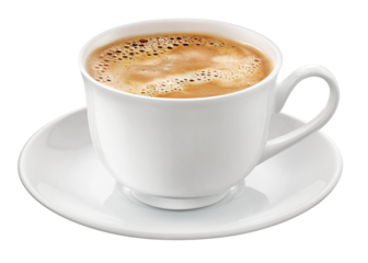 xícara de café expresso em fundo transparente - xicara de cappuccino 