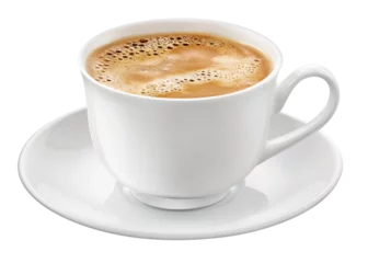Tuinposter xícara de café expresso em fundo transparente - xicara de cappuccino  © WP!