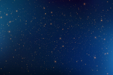 Night starry sky, shining shining space. Abstract background with stars, cosmic glow. Northern lights. Vector