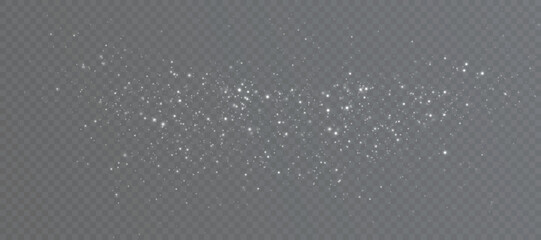 Magic shining golden dust. Small particles of powder dust bokeh effect. Light dust for web design. Vector