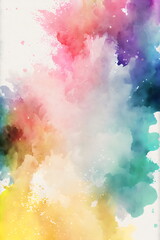 Fototapeta premium abstract colorful watercolor background created with generative ai