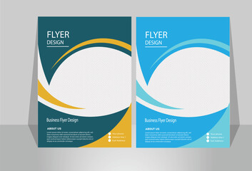 Brochure template layout design. Corporate business annual report, catalog, magazine, flyer mockup. Creative modern bright concept circle round shape