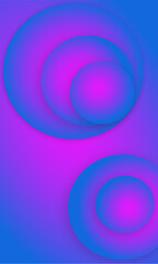 Vertical abstract background with bright blue-pink gradient balls. Application background
